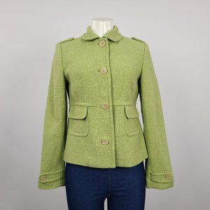 Banana Republic Green Wool Military Inspired Jacket Size S